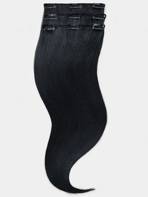 Clip in Extensions - luxury Qualität - Medium Volume 3-teilig 70g 1B schwarz variant detail image - 6b2840396b6044f8241ea9c8e44c3fda6d07e76c583e12aa6057bd0a8884ec0b