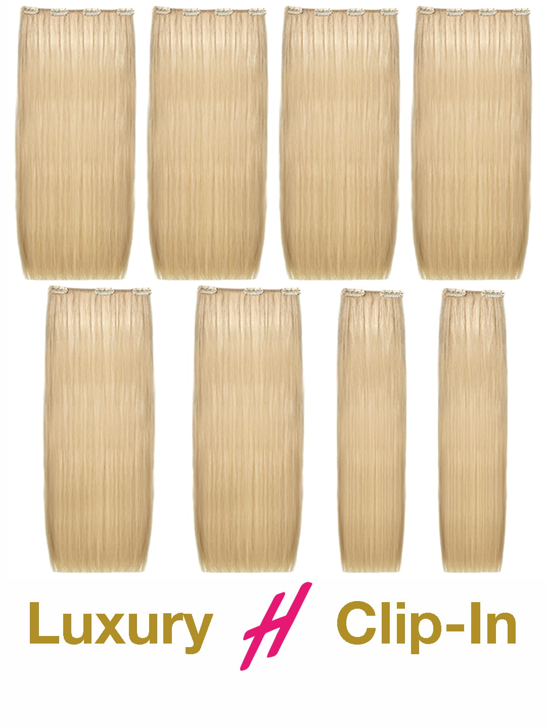 Clip in Extensions - luxury Qualität - Maximum Volume 8-teilig B14/1001 variant detail image - 92bdd659174e333200e8d87bad2c25e8b484dca9ba534626279379b457c21887