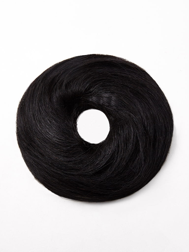 Hair Scrunchie - Echthaar Haargummi 1B schwarz variant detail image - 384535c1ec556c67c110ecc1a62c31679560e2b863faff811e57f69596c6d499
