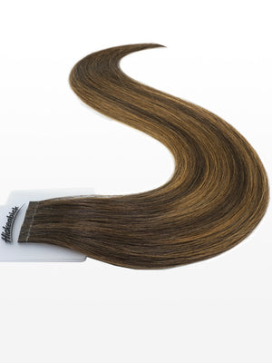 20 Keratin Bonding Extensions - luxury european / russian hair - 55-60cm - glatt B4/17 balayage dunkles kastanienbraun & mittelblond variant detail image - 10b688819168ceb93d78f867d8b30dd0523faf9d0b0d0dbe8619d2deec9e7d33