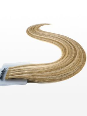 20 Keratin Bonding Extensions - luxury european / russian hair - 55-60cm - glatt M18/24 gesträhnt mittelblond & superhellaschblond variant detail image - 5eb1870ad814066cb06034f4f86e62a4dad21dfe211d1bd9060e60d93477229f