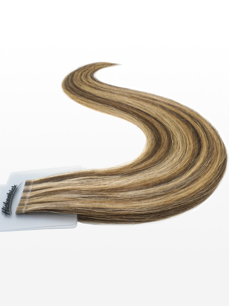20 Keratin Bonding Extensions - luxury european / russian hair - 55-60cm - glatt M8/26 gesträhnt dunkelblond & Honig Goldblond variant detail image - 304ae1f322e2dc6d7f84f1d734007c130dc33038098e6b977311c09f6441b092