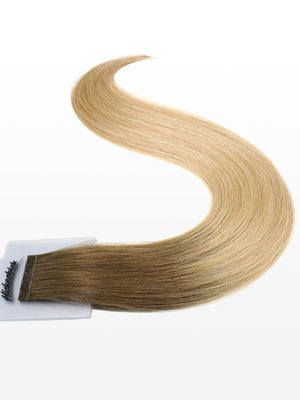 20 Keratin Bonding Extensions - luxury european / russian hair - 55-60cm - glatt T18/24 ombré mittelblond & superhellaschblond variant detail image - 5381e598c8fb7512c8f30fc262a997f53947b0be57ac57faac63d6eed9b30ab5
