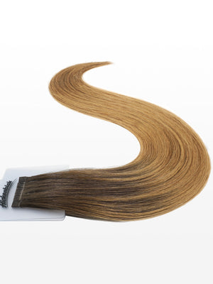 20 Keratin Bonding Extensions - luxury european / russian hair - 55-60cm - glatt T6/27 ombré schokobraun & mittelgoldblond variant detail image - 4461a224acca56c0dd30870b3a90eead0c16301e7c3b13fcc0037c085c753670