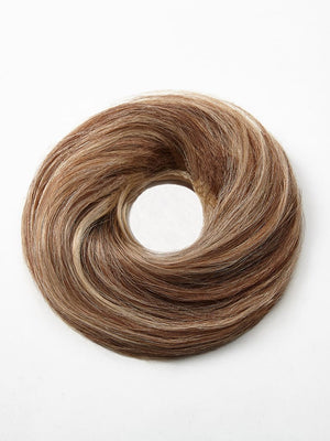 Hair Scrunchie - Echthaar Haargummi M14/1001 gesträhnt hellblond & platin blond variant detail image - 2626b9597258e279e4b8eebaeb3fb8fad71317a877c11505ea485fe36fe020d6