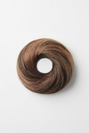 Hair Scrunchie - Echthaar Haargummi M2/17 gesträhnt dunkelbraun & mittelblond variant detail image - 3a55af33d4e592b703be9d3b3661694dcedd23c6c0eb7fe43b0a4fc6b7a45f78