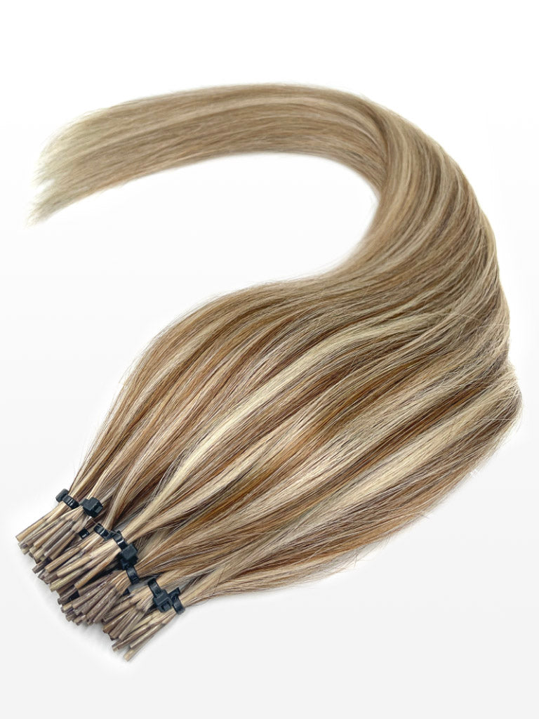 20 Microring Extensions - professional Qualität - 55cm M14/1001 gesträhnt hellblond & platin blond variant detail image - f2e218042076b1171c964408bd121817da26012b09d85c183c0c19c536920911