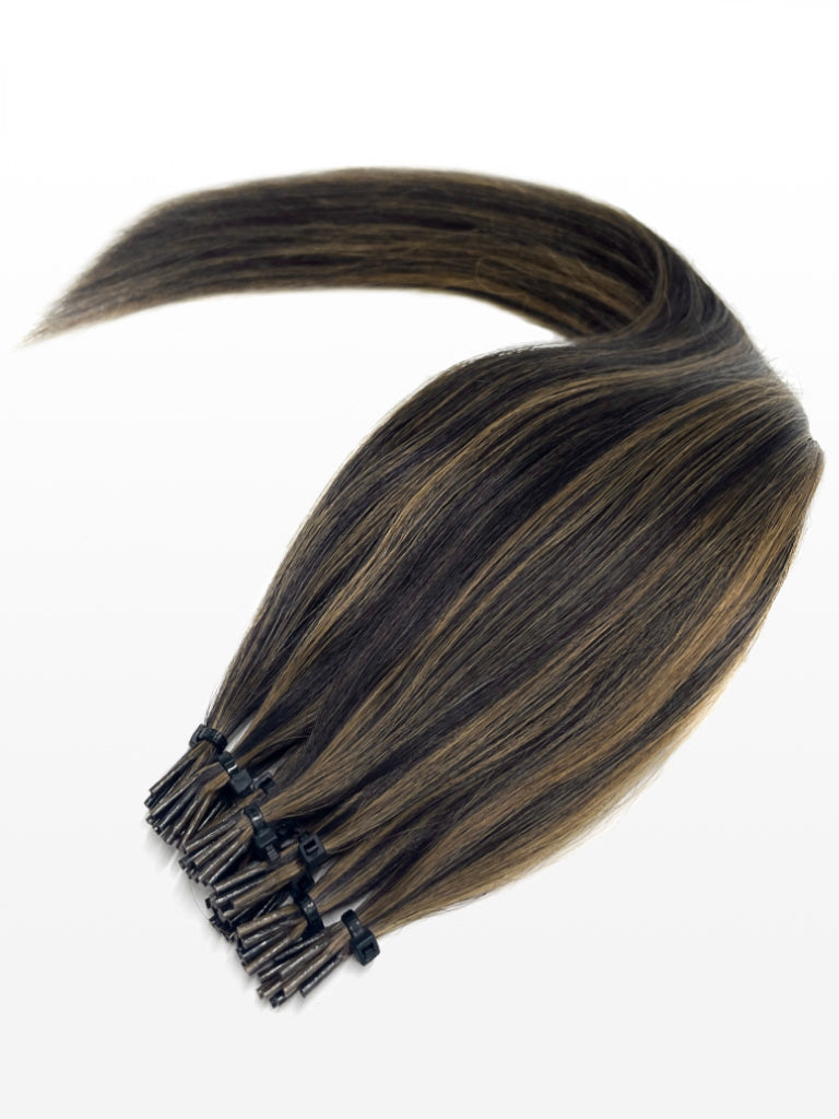 20 Microring Extensions - professional Qualität - 55cm M2/17 gesträhnt dunkelbraun & mittelblond variant detail image - d2746aeead7d17811d617c85201621d4a00bd82cec0f319e19314c3bcea710de
