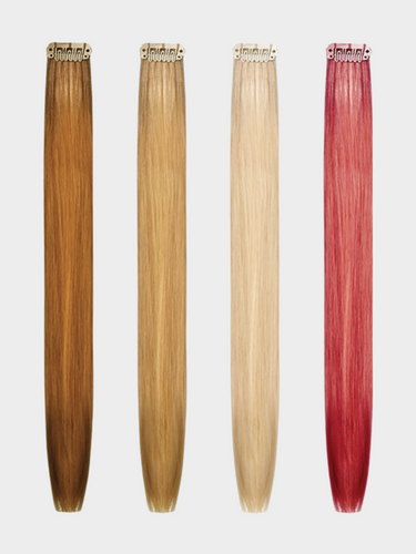 Extensions De Cheveux Clips Acajou - 70 Cm, Synthétique, Raie Droite - Neuf Avec étiquettes