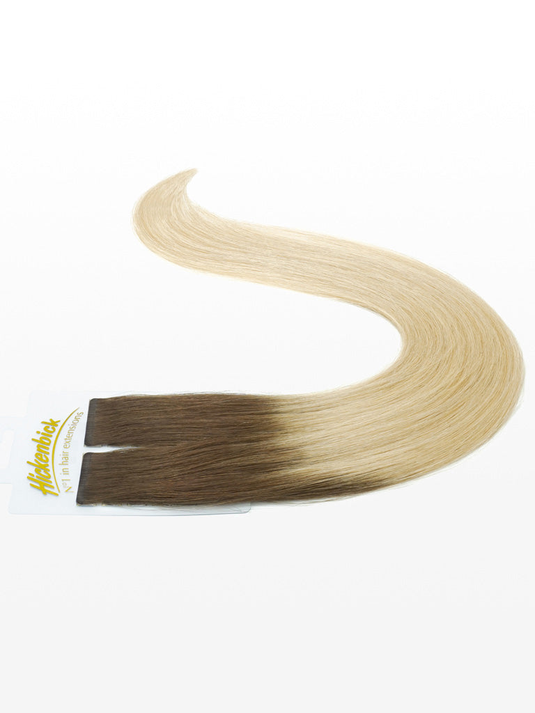 Slim Tape Extensions - luxury European / Russian Hair - 50cm T10/DB2 ombré dunkelblond asch & hellgoldblond variant detail image - c517af466350971d93c63bae7f052ef416eb6d1dbba0785c11a2cd9f7b89b028