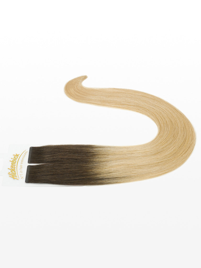Slim Tape Extensions - luxury European / Russian Hair - 50cm T8/26 ombré dunkelblond & Honig Goldblond variant detail image - ebbda7a4cc6077468dd018cca25b41e31e9bc11ebdf76021178bf245fca89fac