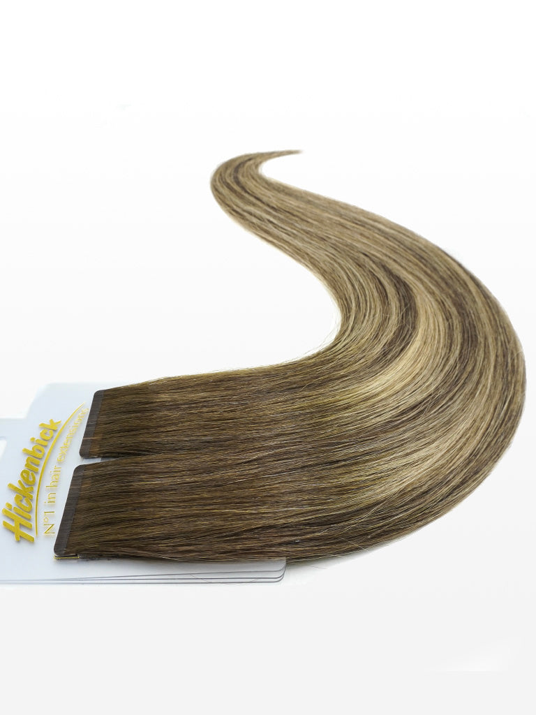 Slim Tape Extensions - luxury European / Russian Hair - 50cm B10/DB2 balayage dunkelblond asch & hellgoldblond variant detail image - 42e353212c9b38b307284393ab0708f426406311765993007b0f9f326592f7ee