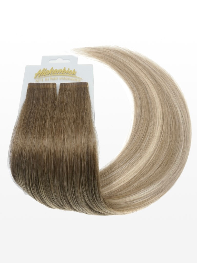 Cold Slim Tape Extensions - Professional Qualität - 45cm B18/60 balayage mittelblond & hellblond beige asch variant detail image - e6f1f80be0dfb0b65740c4ac040db95bb0b8ca1d859f723b63de2cad595619ad