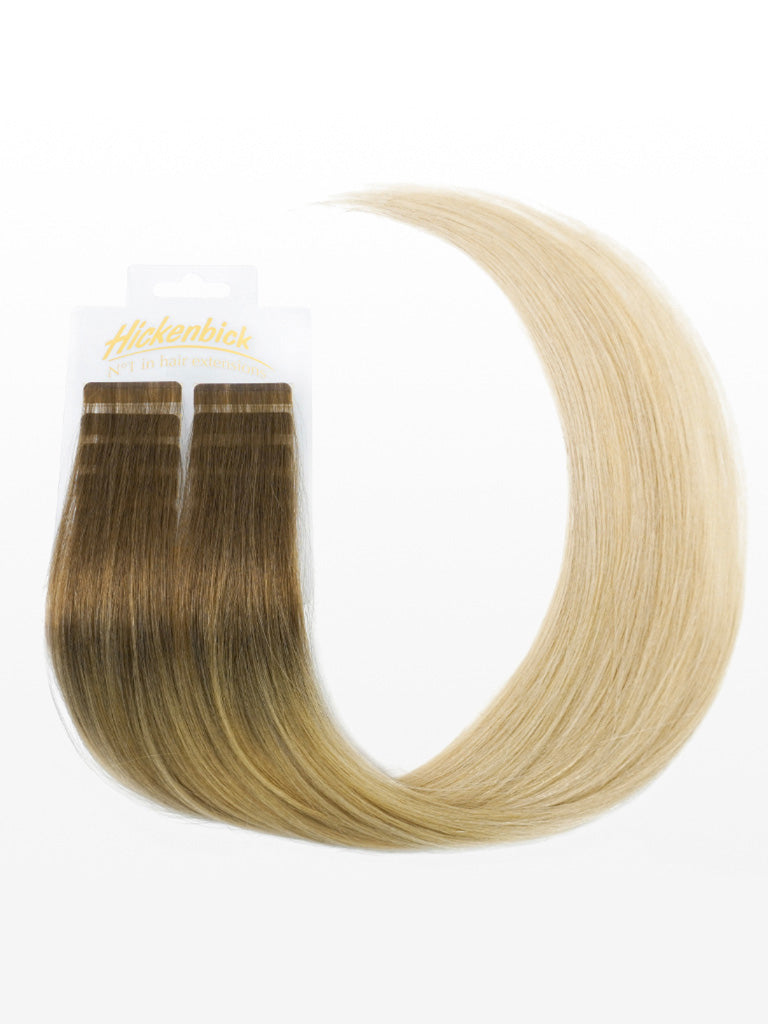 Cold Slim Tape Extensions - Professional Qualität - 60cm T14/1001 ombré hellblond & platin blond variant detail image - efb1fc385aa2e23158725be053260306a1ea26d387a39b1d58c7783b5fbc217c