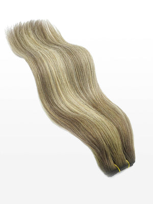 Weft Haartressen luxury - 100 Gramm - 40cm - professional Qualität B8/26 balayage dunkelblond & Honig Goldblond variant detail image - 7080563622add1278ebd2c4a0728e2821a0f8810e9f996325ee23b49efb7cb2d