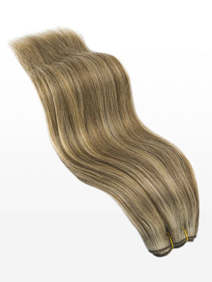 Weft Haartressen luxury - 100 Gramm - 40cm - professional Qualität M18/24 gesträhnt mittelblond & superhellaschblond variant detail image - 1e6d33392ad76e35bd72f8413a5d10ba72c8e09e8ccde98988a4292bc9bfc4b5