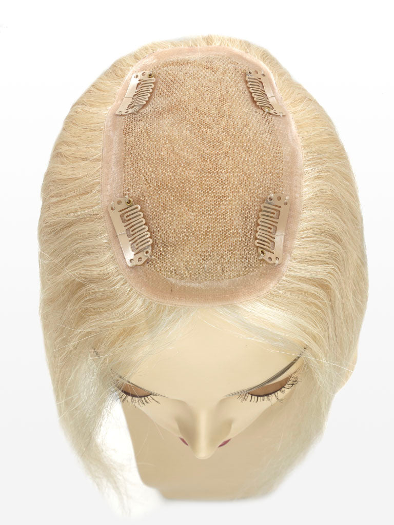 Top Piece - 100% Echthaar 1001 platin blond variant detail image - 1b60f15f9f8d2a3d027073cd03cc4c37ba1b8353757c35bf83b69f178d5e4079