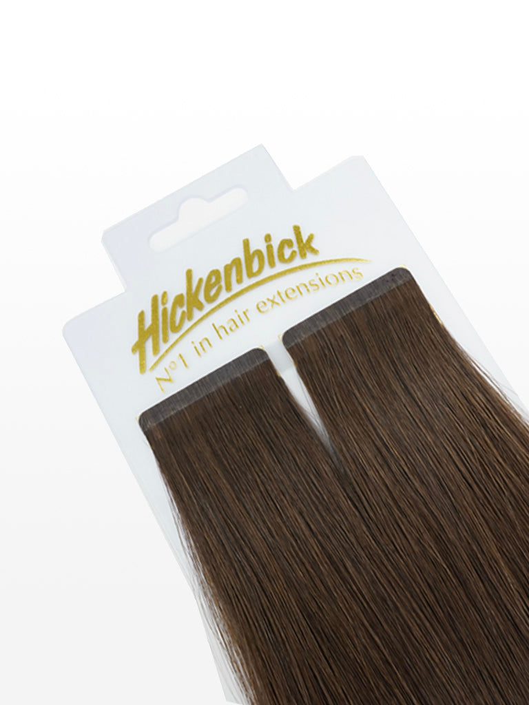Slim Tape Extensions - luxury European / Russian Hair - 50cm 6 schokobraun variant detail image - 2cf3bb053599f711dcd13e0c1797f339f8b7d61eb209557a409c9d9438428322