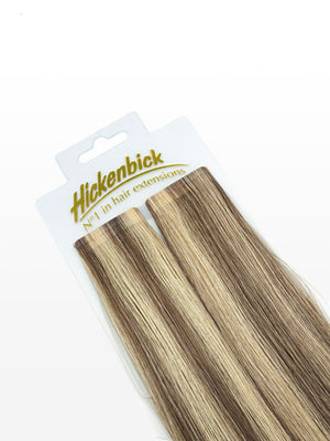 Slim Tape Extensions - luxury European / Russian Hair - 50cm M8/26 gesträhnt dunkelblond & Honig Goldblond variant detail image - 95ad5eeff0d2f23a4dc7283b55e814edff68e24504c3945e13567dc4e94dca30