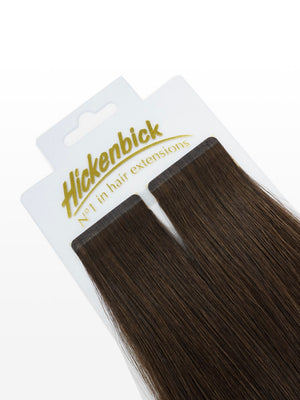 Cold Slim Tape Extensions - Professional Qualität - 45cm 4 dunkles kastanienbraun variant detail image - 48c2247c72933ed104445c58932e421ef4047f027837a5109a603f855070fb66