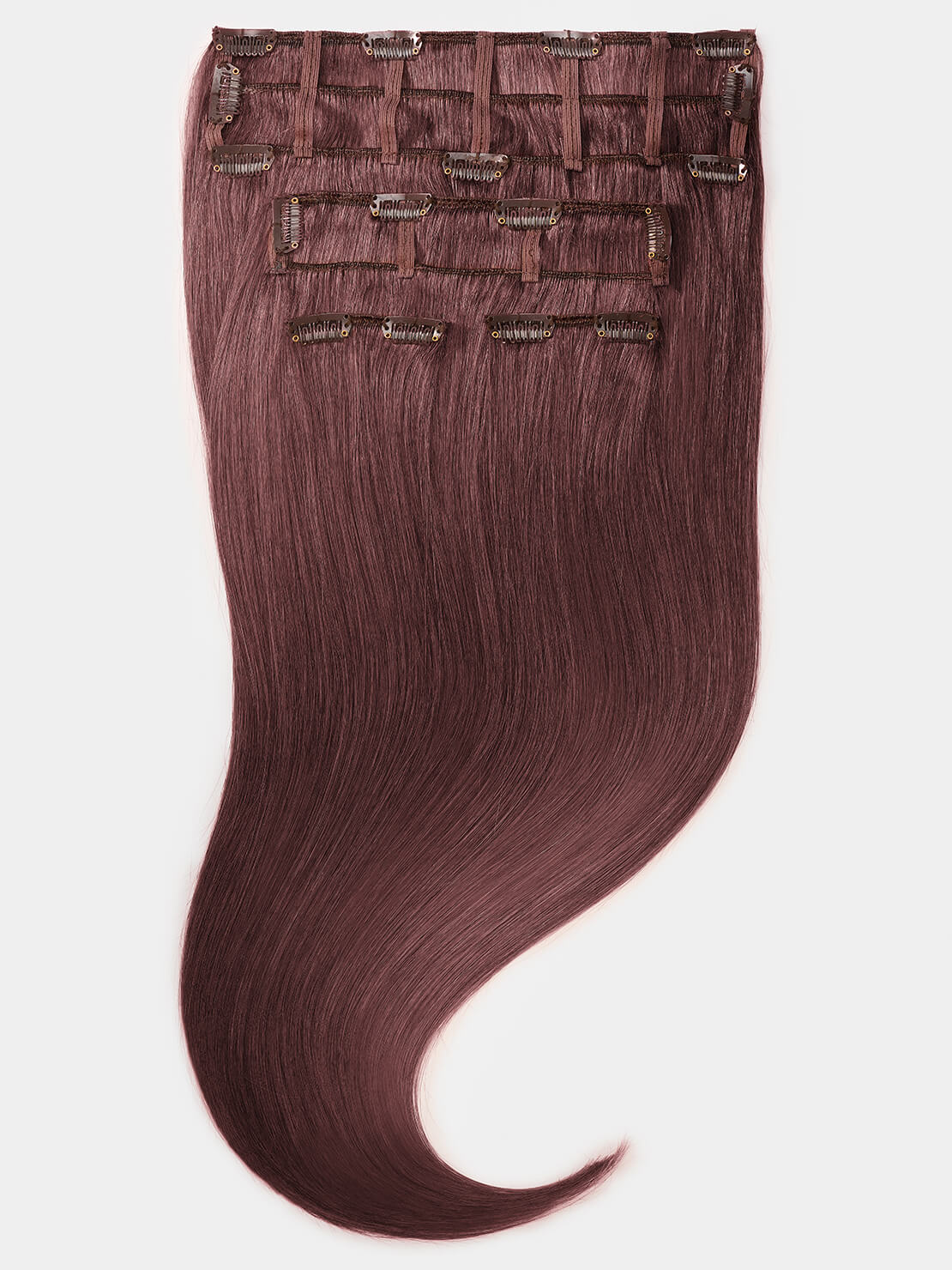 Clip in Extensions - luxury Qualität - easy volume 7-teilig - 125g 32 intensiv mahagoni variant detail image - 61ac2b60686d794a38edb4cc5456318bd9b3da793ed2ba72b29f72c9b3e2ec33
