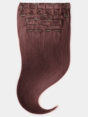 Clip in Extensions - luxury Qualität - easy volume 7-teilig - 125g 32 intensiv mahagoni variant detail image - 61ac2b60686d794a38edb4cc5456318bd9b3da793ed2ba72b29f72c9b3e2ec33
