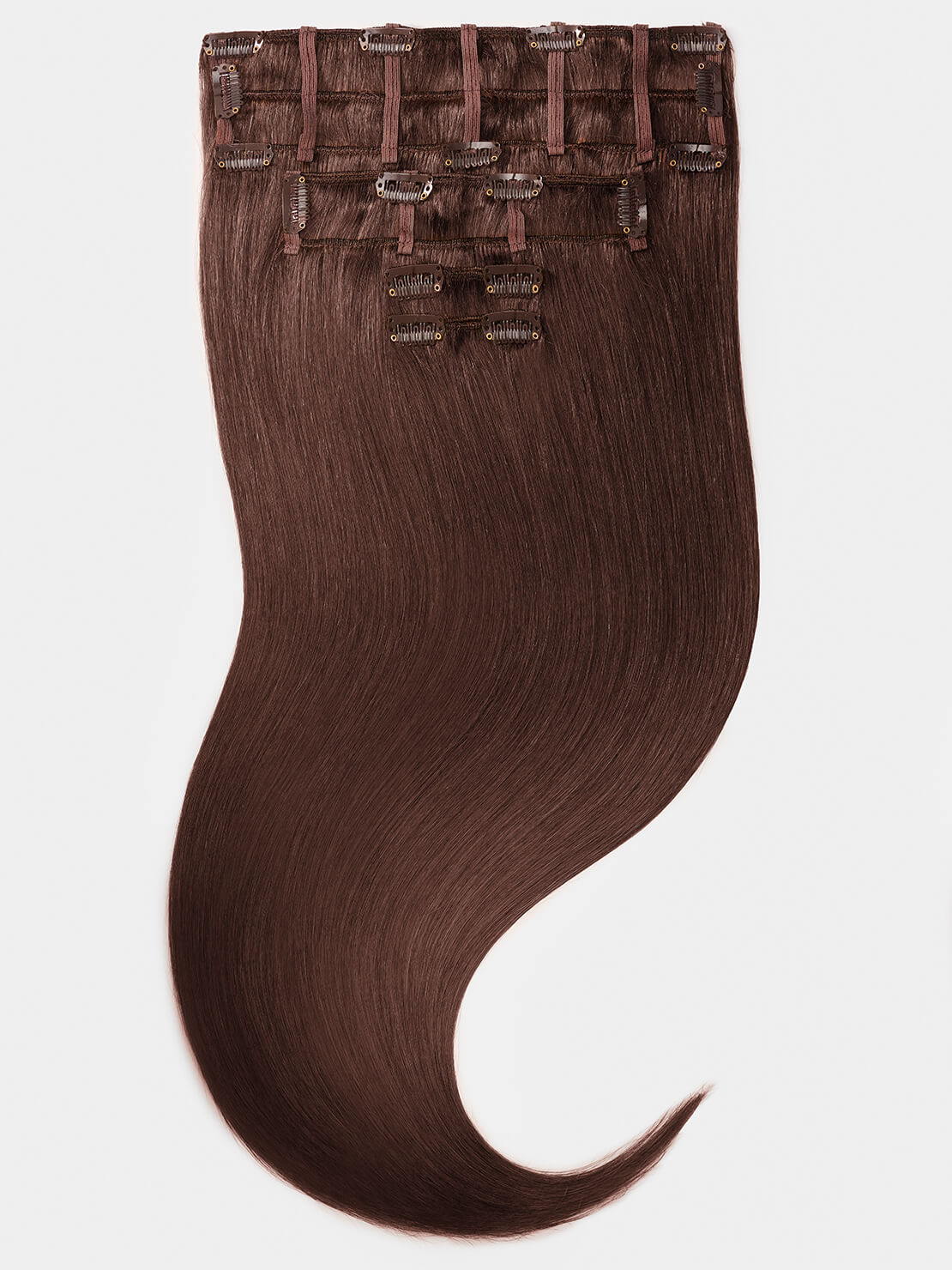Clip in Extensions - luxury Qualität - easy volume 7-teilig - 125g 6 schokobraun variant detail image - efe0fb0925a01e8bc6fa6e24a846c8bab910786b5db9915478d8f7872fa90c6e