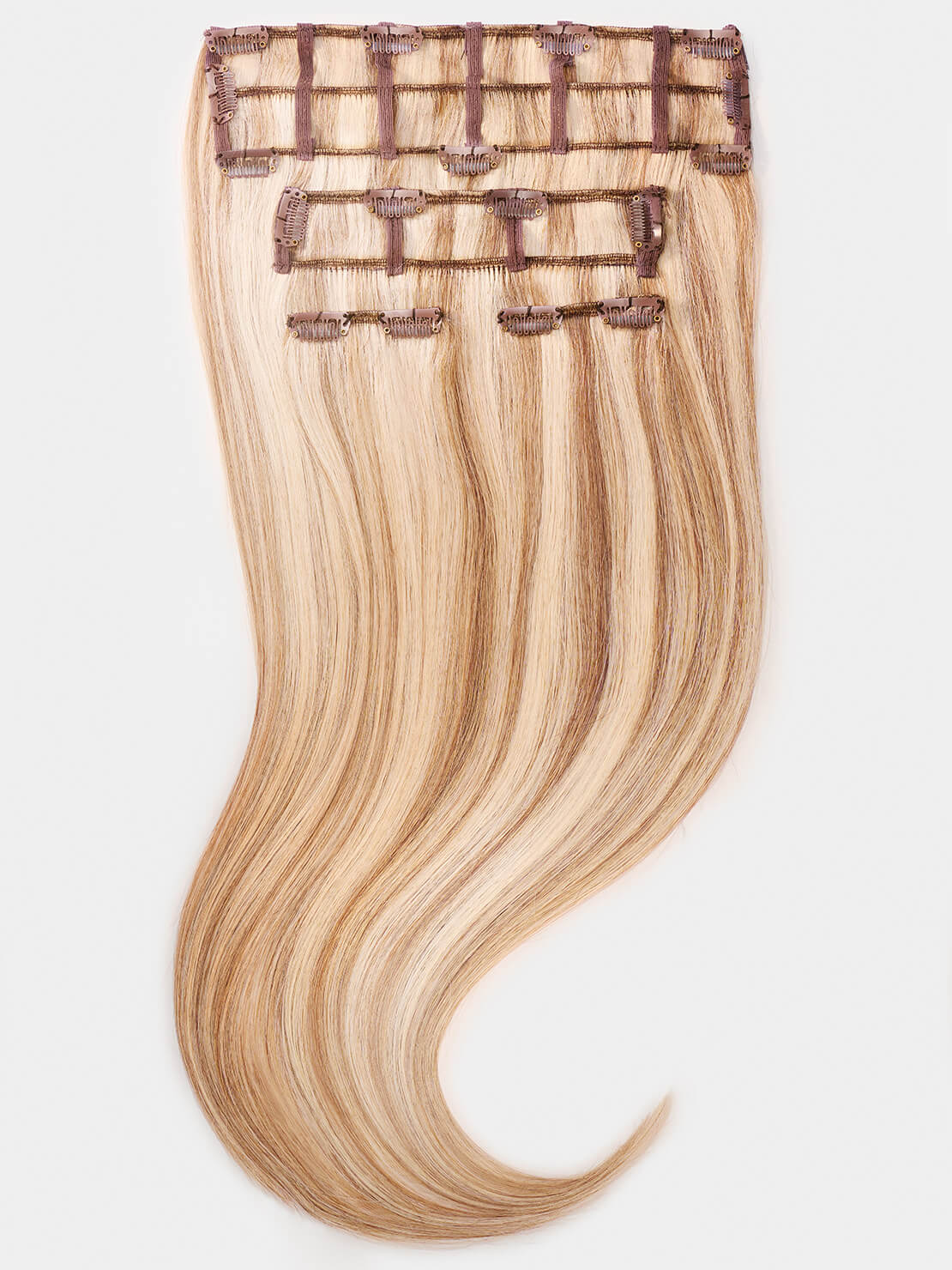 Clip in Extensions - luxury Qualität - easy volume 7-teilig - 125g M14/1001 gesträhnt hellblond & platin blond variant detail image - ac01f1aa1e4e4ad5d4d908d0e42061a1af1ab9038e848f8c3b87e1bf6ba4e34c