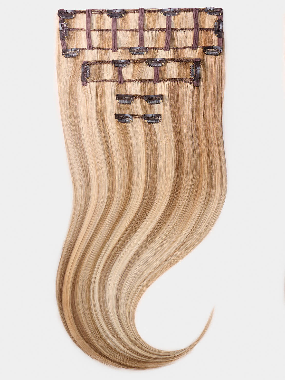 Clip in Extensions - luxury Qualität - easy volume 7-teilig - 125g M18/24 gesträhnt mittelblond & superhellaschblond variant detail image - 3416314429153ccffb49e35a3db570e8cd8439ff943639f49ea22897746a25c4