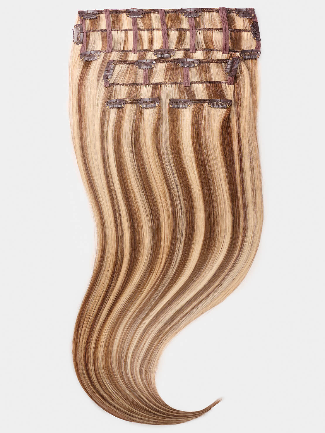 Clip in Extensions - luxury Qualität - easy volume 7-teilig - 125g M8/26 gesträhnt dunkelblond & Honig Goldblond variant detail image - f434961564627cbc5f2621cbdb0f8950cb3038689830d610f82cdeb3d08c0296
