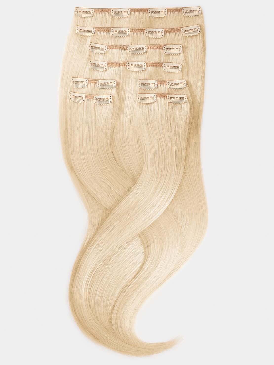Clip in Extensions - luxury Qualität - Maximum Volume 8-teilig 1001 platin blond variant detail image - 09776a5ccbcfddde72e098211f9a85a6386f3d5188c8609fd3acb0a47daaa173