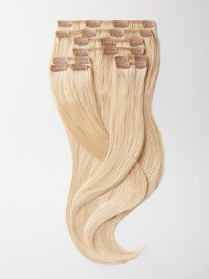 Clip in Extensions - luxury Qualität - Maximum Volume 8-teilig 20 äussersthellblond variant detail image - e0f90a09dedf3b839623f5e3795512fcda3dae4a89969f7f7f4b4a623895f86c