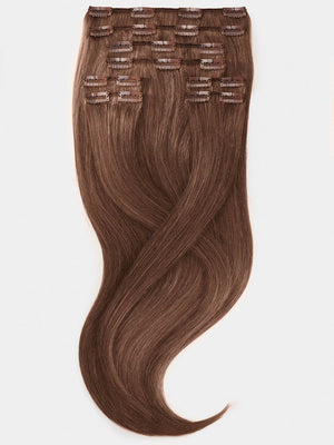 Clip in Extensions - luxury Qualität - Maximum Volume 8-teilig 8 dunkelblond variant detail image - d7a1b46f13760b60b9ac476ec675aa7ac9515c7cb16bdb7a0636b63f2703e406