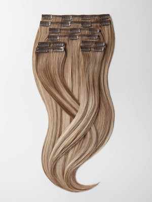 Clip in Extensions - luxury Qualität - Maximum Volume 8-teilig B18/24 balayage mittelblond & superhellaschblond variant detail image - 6b32d9c2aa8313350b9a7db97e9d4342a5f99364c36ab52617e29b0f4d6d64c7
