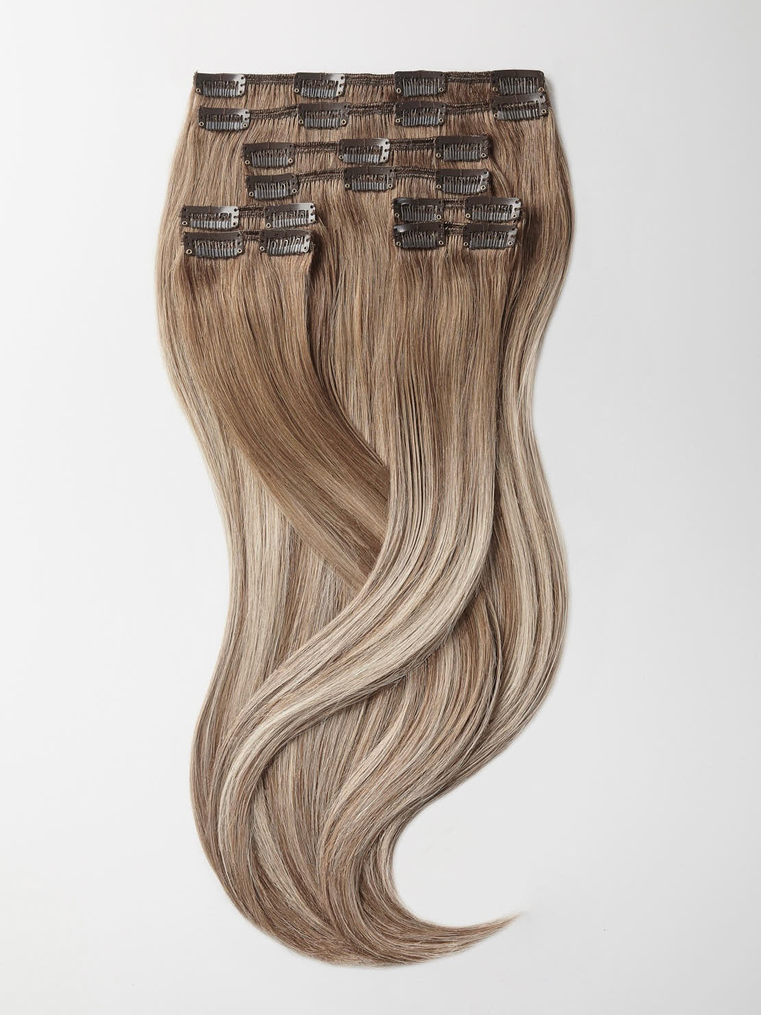 Clip in Extensions - luxury Qualität - Maximum Volume 8-teilig B18/60 balayage mittelblond & hellblond beige asch variant detail image - 66afb1e0a26bfec3f005f672c7d627b95cf423a89ade2d965e5391a13e03fbb6