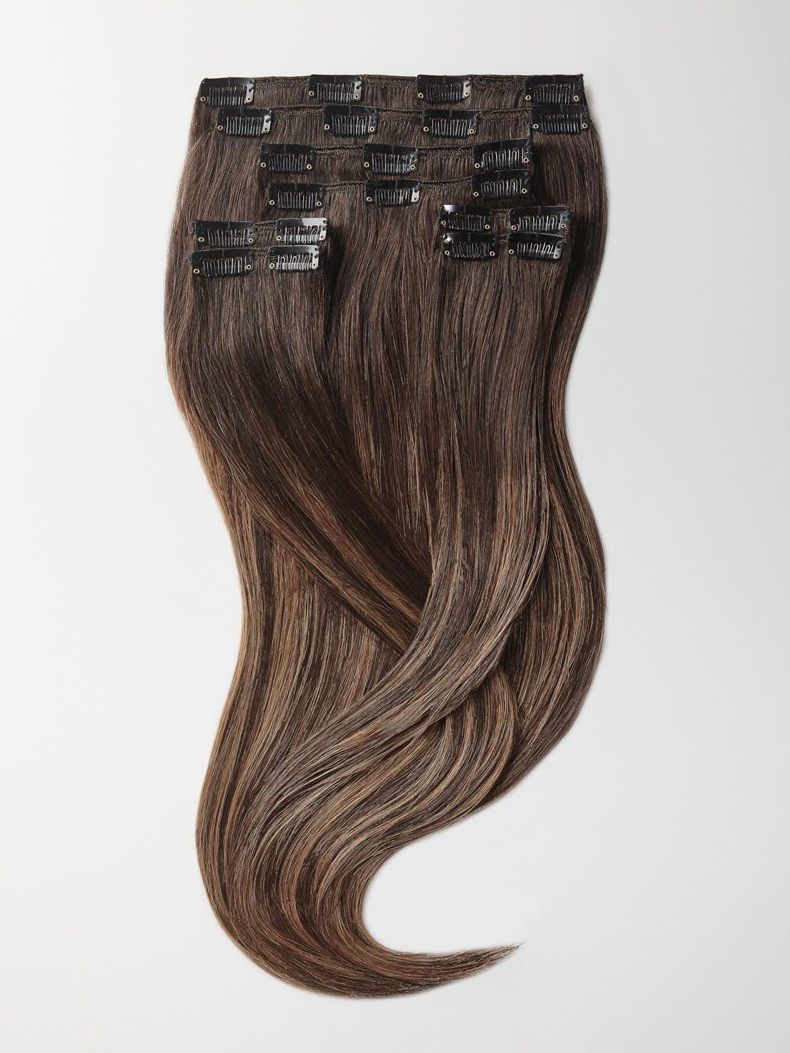 Clip in Extensions - luxury Qualität - Maximum Volume 8-teilig B4/17 balayage dunkles kastanienbraun & mittelblond variant detail image - 8f937aed5475cd6eebab809a8564dd9aafe56bb333ab82e028f98cb442dd6249