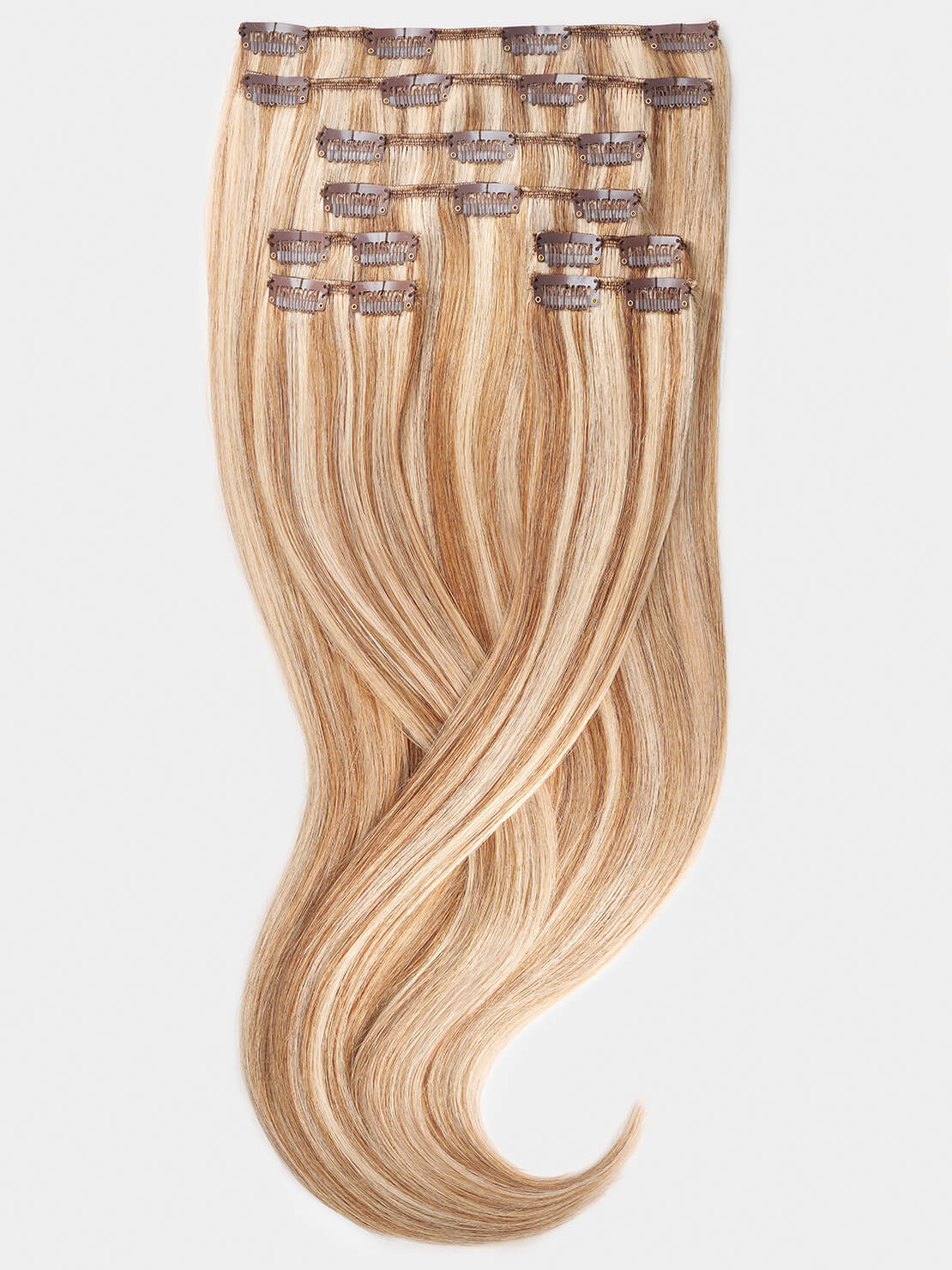 Clip in Extensions - luxury Qualität - Maximum Volume 8-teilig M18/24 gesträhnt mittelblond & superhellaschblond variant detail image - 15f56f3d562f8c44c1c5471b5ab4100698cf09314fa4215bcce7d43a033bebaa