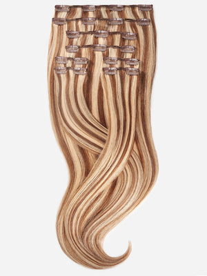 Clip in Extensions - luxury Qualität - Maximum Volume 8-teilig M8/26 gesträhnt dunkelblond & Honig Goldblond variant detail image - 181a21dd63df846dc3618e0c00f027ed9d9ed7556c4163dbcd966423bcd7550c