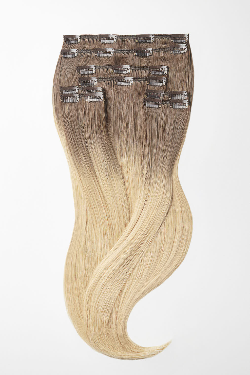 Clip in Extensions - luxury Qualität - Maximum Volume 8-teilig T8/26 ombré dunkelblond & Honig Goldblond variant detail image - 4082a4196774771274ce226d5c4d9c62908bc3d204fa6c0672a8ec9e90ba1f4c