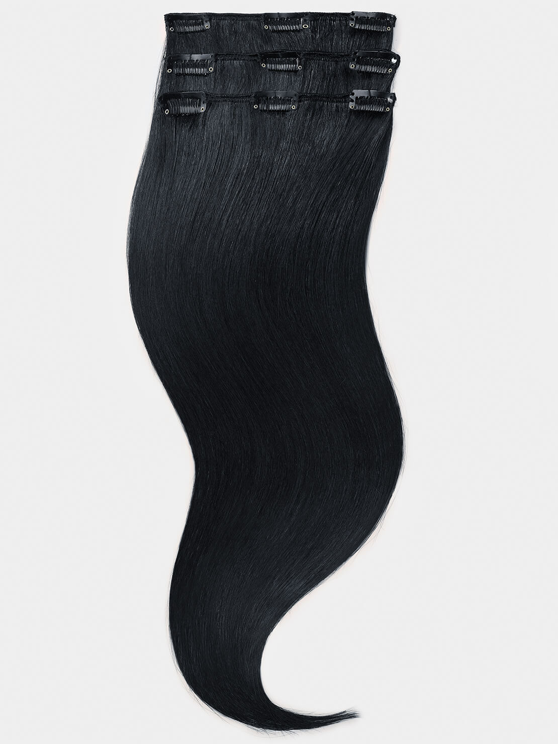 Clip in Extensions - luxury Qualität - Medium Volume 3-teilig 70g 1B schwarz variant detail image - 6b2840396b6044f8241ea9c8e44c3fda6d07e76c583e12aa6057bd0a8884ec0b