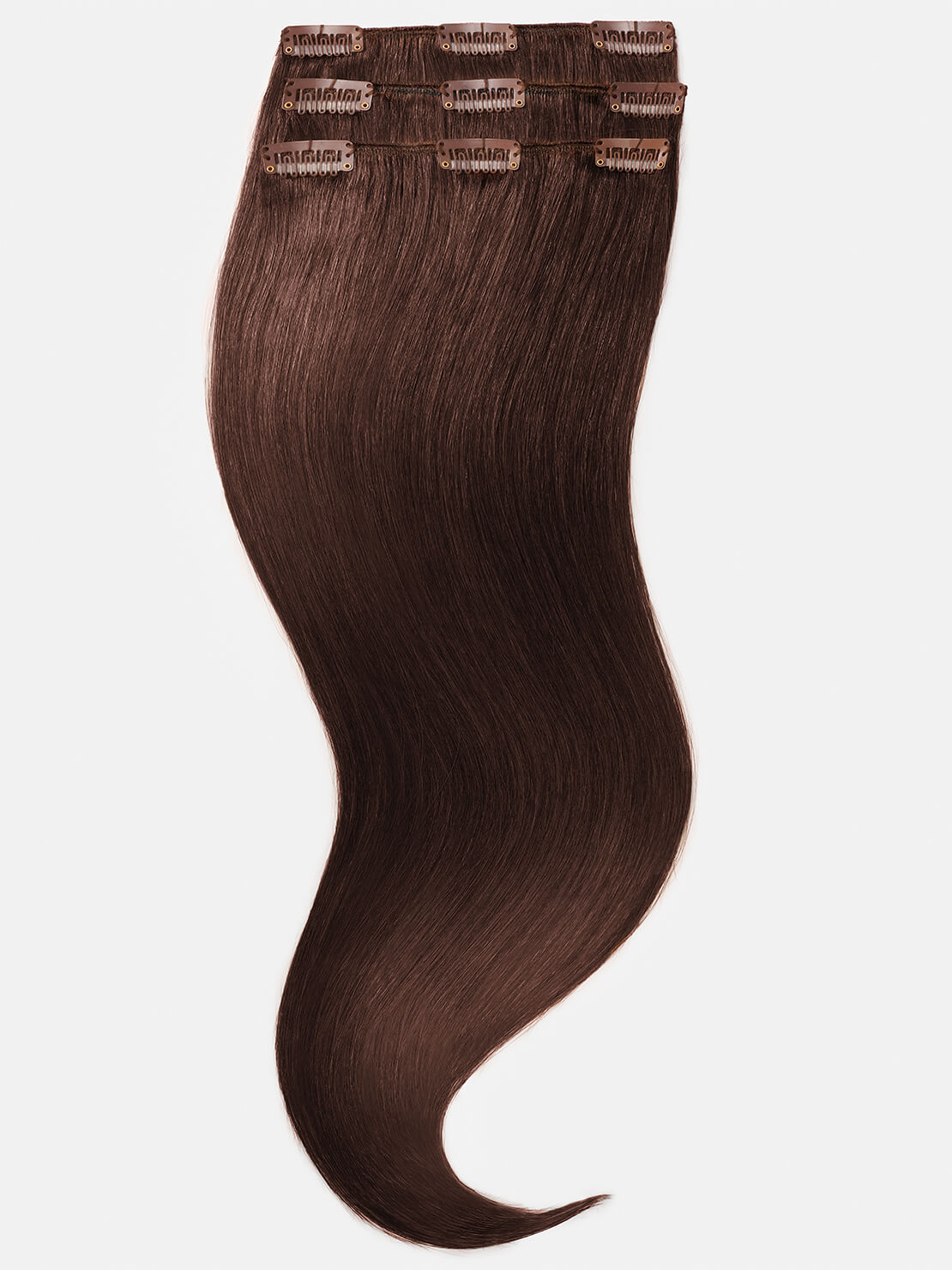 Clip in Extensions - luxury Qualität - Medium Volume 3-teilig 70g 4 dunkles kastanienbraun variant detail image - a3917ce90448590c61385a3e657bcbdef1a4204ea7758d937f5e82bcd9ff98cc