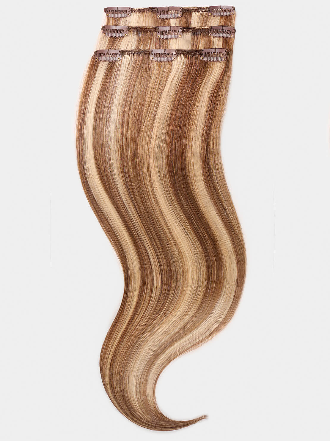Clip in Extensions - luxury Qualität - Medium Volume 3-teilig 70g M8/26 gesträhnt dunkelblond & Honig Goldblond variant detail image - 07706f61971dface727a2d3dc7181d412fbc6c9f55ee72a690428b7177d35976