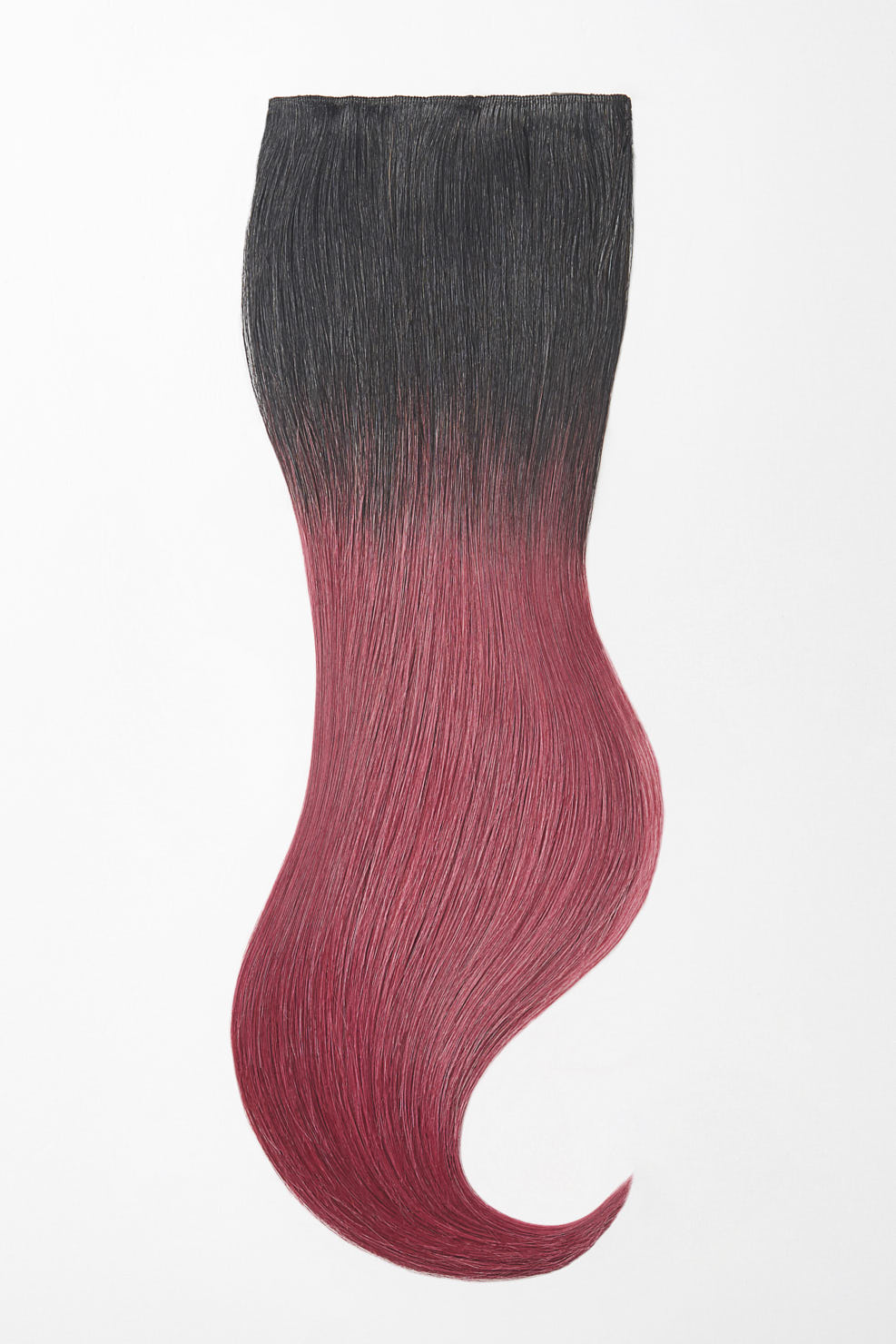 Ombré Clip in Extensions - luxury Qualität - 70 Gramm 3-teilig - 55cm T1N/bordeaux ombré schwarz & bordeuax variant detail image - d08a9523aaaf0087083d11f3fde24b2a39ded977ec2b028a72286f4e9f1a2204