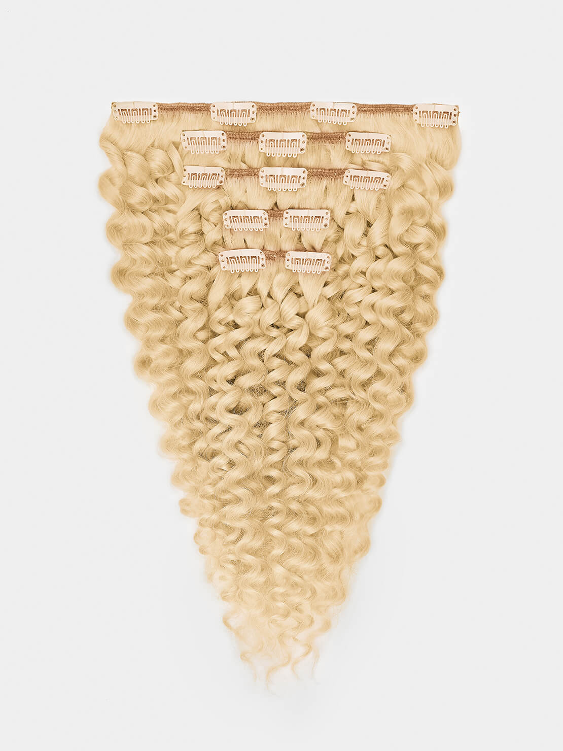 Clip in Extensions - luxury Qualität - 130 Gramm 5-teilig - 55cm - CURLY 1001 platin blond variant detail image - 9c528c2ee30cbb260c2b26717d2bb46e012b21d78fd9e88e56655db87dee6aaf
