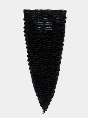 Clip in Extensions - luxury Qualität - 130 Gramm 5-teilig - 55cm - CURLY 1B schwarz variant detail image - a2ff10011e3c87bbe56456a58b48eb9ce7a7d996ca1afe1865cd1dd8f62855f3