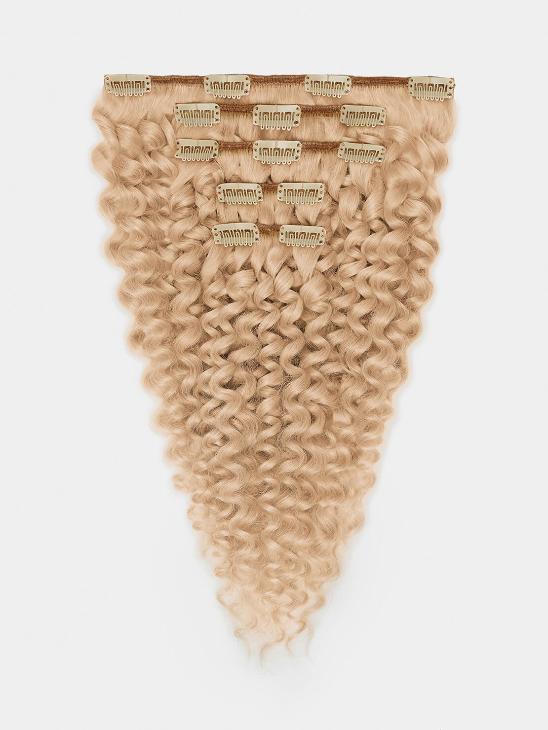 Clip in Extensions - luxury Qualität - 130 Gramm 5-teilig - 55cm - CURLY 24 superhellaschblond variant detail image - 870f919d3266a0a275e0a579d446c70a8c477f957ef6f8f5e5751287afa37ca0