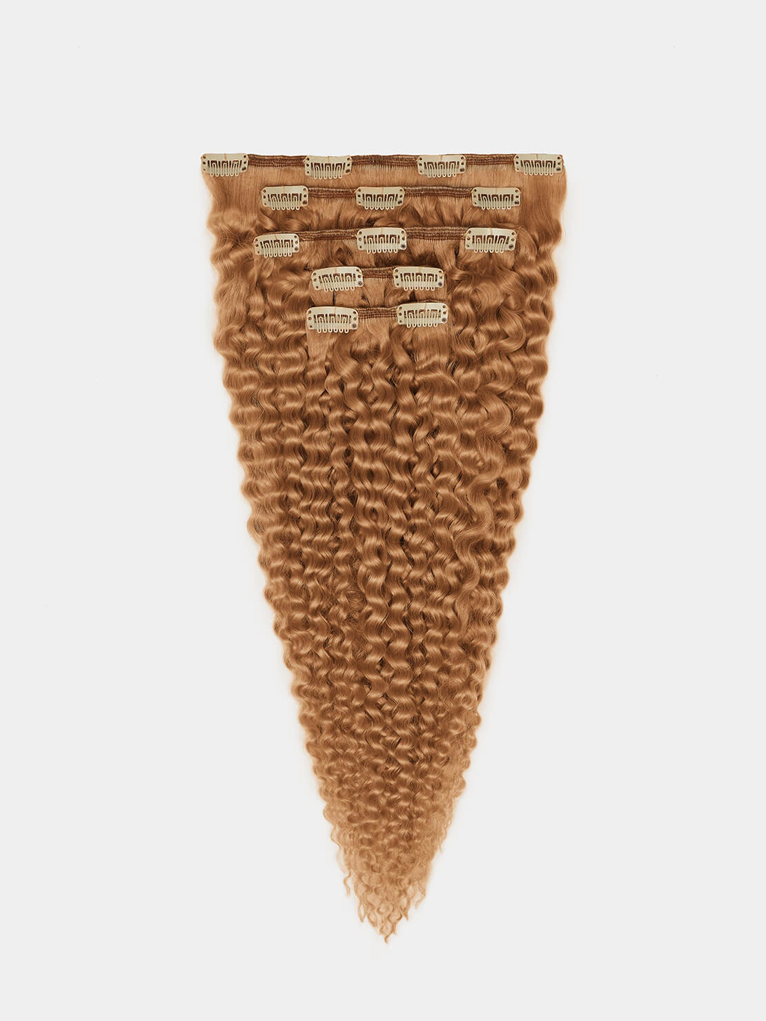 Clip in Extensions - luxury Qualität - 130 Gramm 5-teilig - 55cm - CURLY 27 mittelgoldblond variant detail image - c969cc5041dc9dbdac13abf226ebae23218bd2ae1e59681b43ce0a1982a5e207