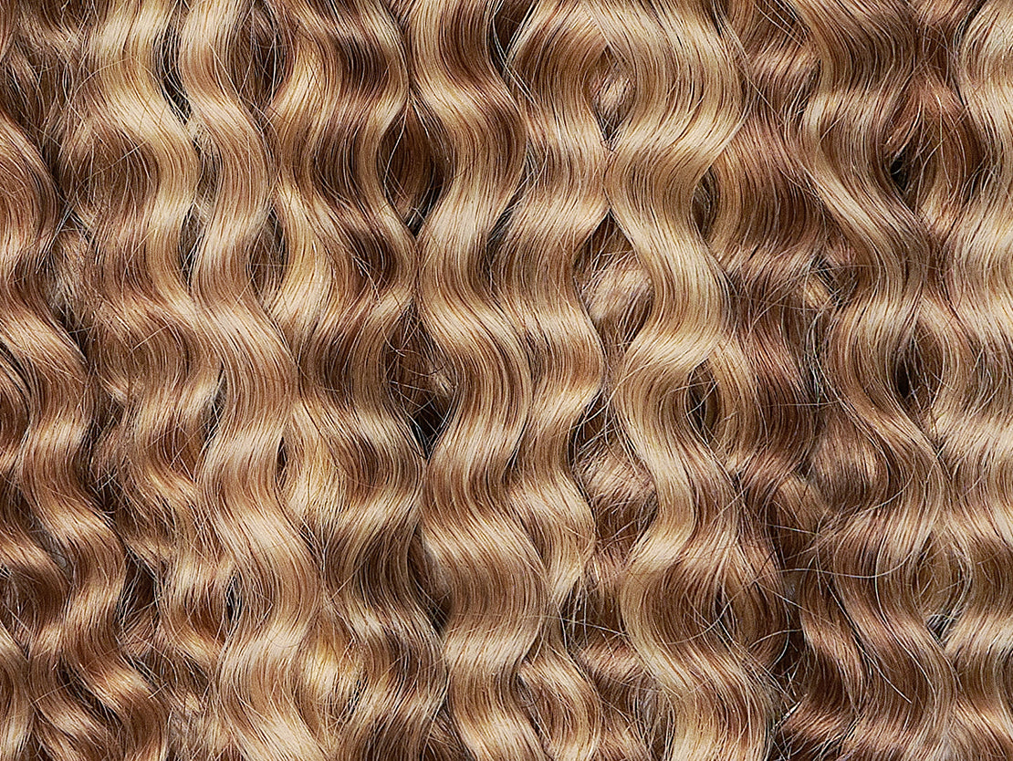 Clip in Extensions - luxury Qualität - 130 Gramm 5-teilig - 55cm - CURLY M18/24 variant detail image - 75d7284c3168623512e962a526b35774087c750bb9ef7a81733c9ac7ab76d2d9