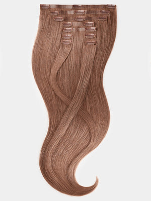 Clip in Extensions - luxury Qualität - Big Volume 9-teilig 10 dunkelblond asch variant detail image - c7346592788f8d73a74068a83060e09f3cd57eab64b04845e96343eb80d76526