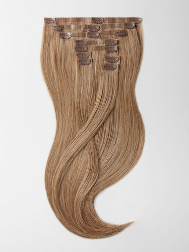 Frange à Clips Cheveux Synthétique Couleur Chocolat Méché - Longueur 10cm - Neuf Avec étiquettes